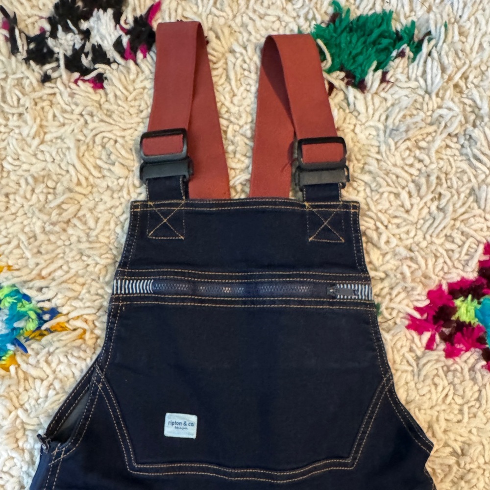 Women's Dark Denim Deluxe Overalls - Picture 2 of 4